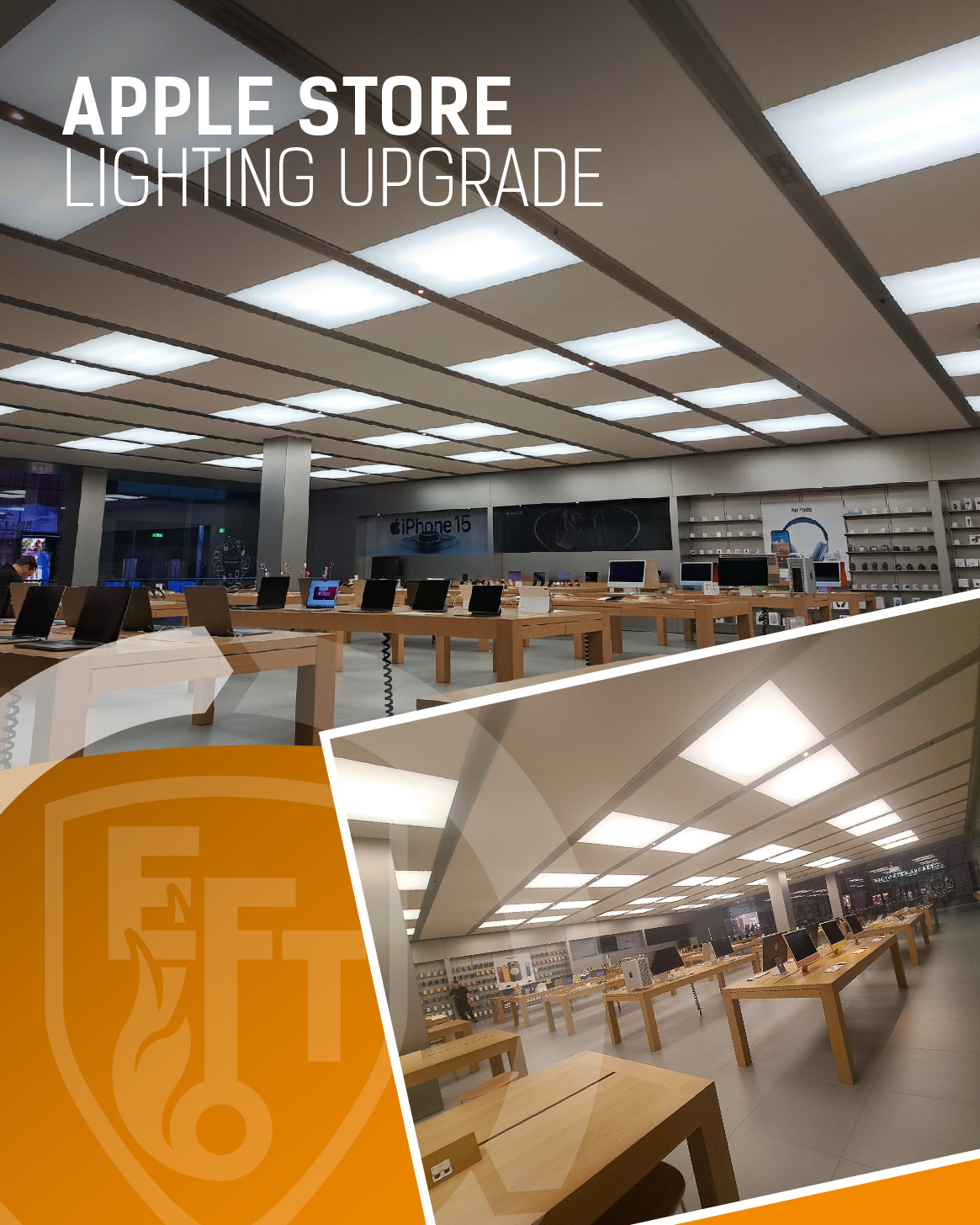 Lighting update for Applestore Manchester
